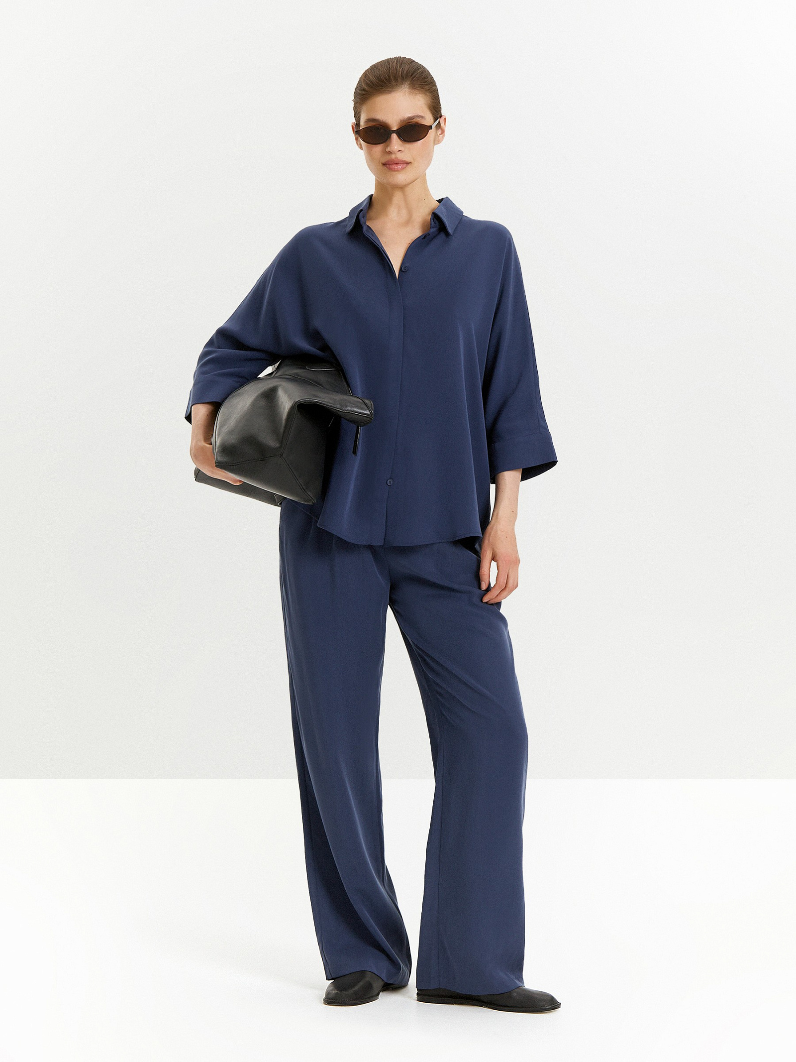 Брюки на резинке из 100% тенсела